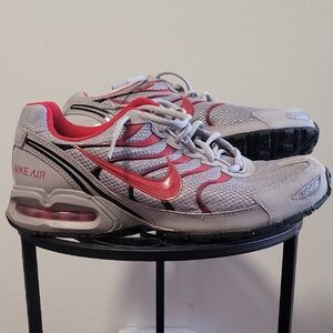 Nike Air Athletic Shoes - Gray and Red